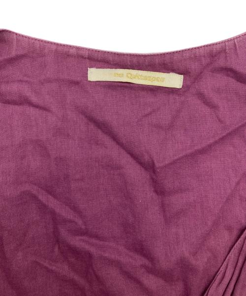 ne quittez pas（ヌキテパ）ne quittez pas (ヌキテパ) コットンボイル クロスオーバーフロントガウン パープル サイズ:表記なしの古着・服飾アイテム