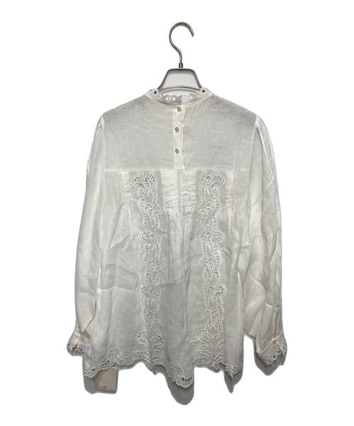 IENA（イエナ）IENA (イエナ) エンブロイダリーロングスリーブブラウス ホワイト サイズ:F 未使用品の古着・服飾アイテム