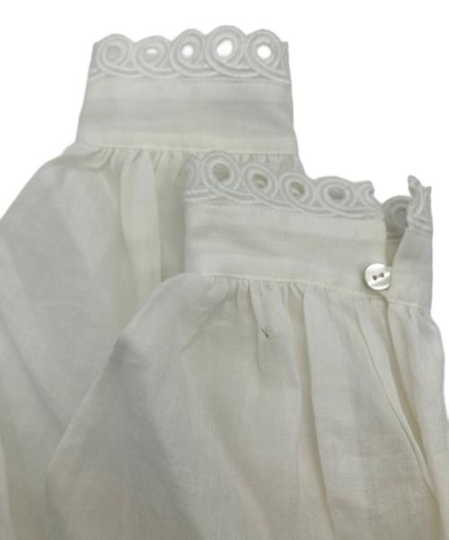 IENA（イエナ）IENA (イエナ) エンブロイダリーロングスリーブブラウス ホワイト サイズ:F 未使用品の古着・服飾アイテム