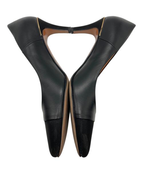 LANVIN en Bleu（ランバンオンブルー）LANVIN en Bleu (ランバンオンブルー) パンプス ブラック サイズ:24 1/2の古着・服飾アイテム