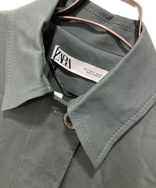 ZARA（ザラ）ZARA (ザラ) ステンカラーコート グリーン サイズ:Sの古着・服飾アイテム
