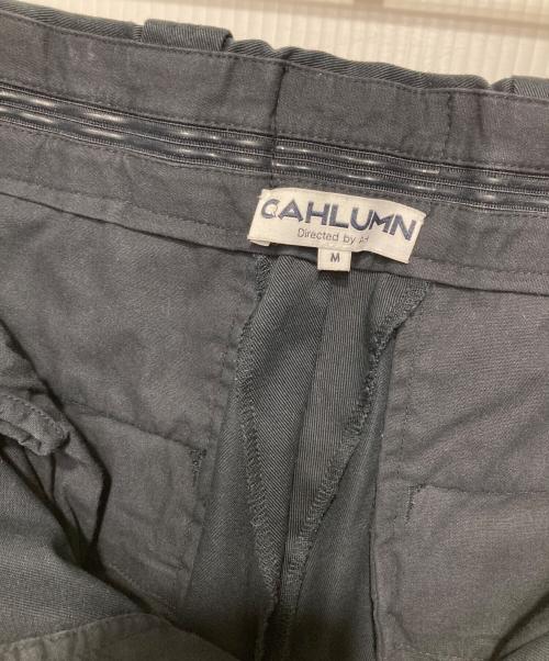 CAHLUMN（カウラム）CAHLUMN (カウラム) TC Twill 1 Tuck Pants ネイビー サイズ:Mの古着・服飾アイテム