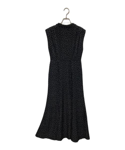 anuans（アニュアンス）anuans (アニュアンス) ドットノースリーブマーメイドワンピース ブラック サイズ:Sの古着・服飾アイテム