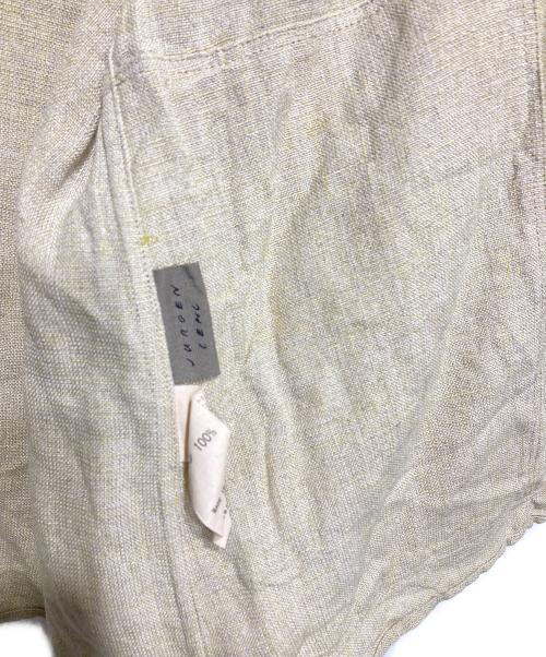 JURGEN LEHL（ヨーガンレール）JURGEN LEHL (ヨーガンレール) 麻縮み ノーカラー ジャケット ベージュ サイズ:表記なしの古着・服飾アイテム