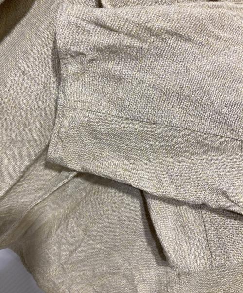 JURGEN LEHL（ヨーガンレール）JURGEN LEHL (ヨーガンレール) 麻縮み ノーカラー ジャケット ベージュ サイズ:表記なしの古着・服飾アイテム