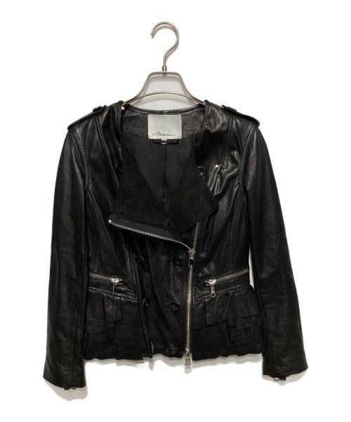 3.1 phillip lim（スリーワンフィリップリム）3.1 phillip lim (スリーワンフィリップリム) レザーライダースジャケット ブラックの古着・服飾アイテム