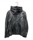 Harufハルフ）の古着「レザージャケット」｜ネイビー