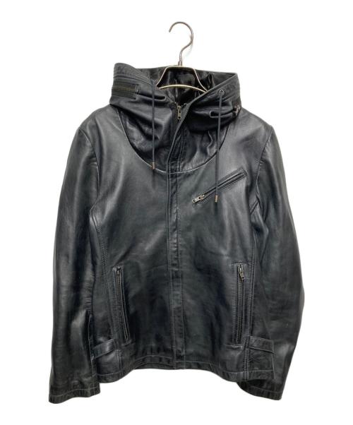 Haruf（ハルフ）Haruf (ハルフ) レザージャケット ネイビー サイズ:Lの古着・服飾アイテム