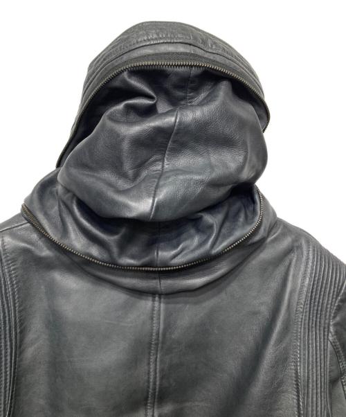 Haruf（ハルフ）Haruf (ハルフ) レザージャケット ネイビー サイズ:Lの古着・服飾アイテム