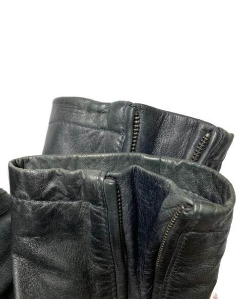 Haruf（ハルフ）Haruf (ハルフ) レザージャケット ネイビー サイズ:Lの古着・服飾アイテム