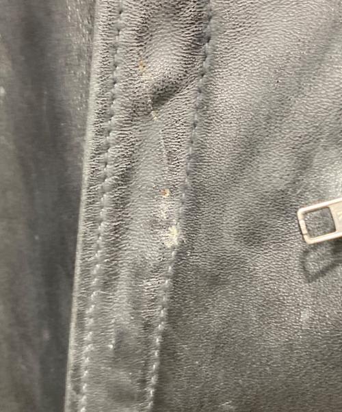 Haruf（ハルフ）Haruf (ハルフ) レザージャケット ネイビー サイズ:Lの古着・服飾アイテム