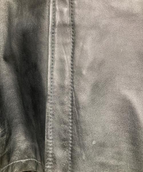 Haruf（ハルフ）Haruf (ハルフ) レザージャケット ネイビー サイズ:Lの古着・服飾アイテム