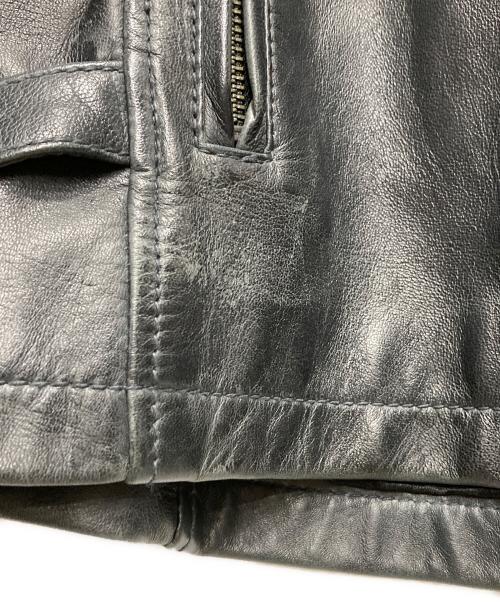 Haruf（ハルフ）Haruf (ハルフ) レザージャケット ネイビー サイズ:Lの古着・服飾アイテム