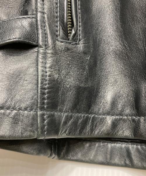 Haruf（ハルフ）Haruf (ハルフ) レザージャケット ネイビー サイズ:Lの古着・服飾アイテム