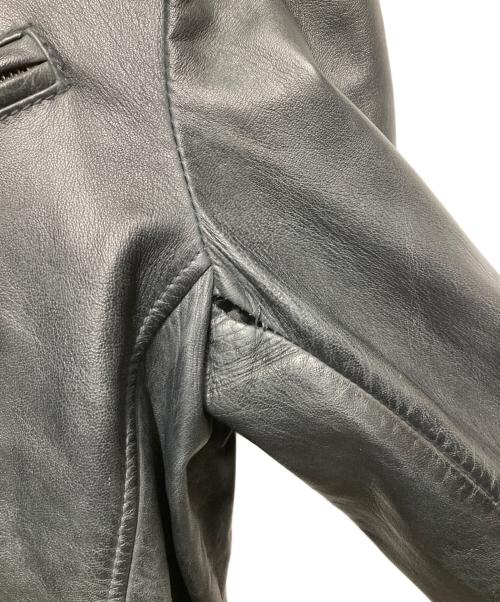 Haruf（ハルフ）Haruf (ハルフ) レザージャケット ネイビー サイズ:Lの古着・服飾アイテム