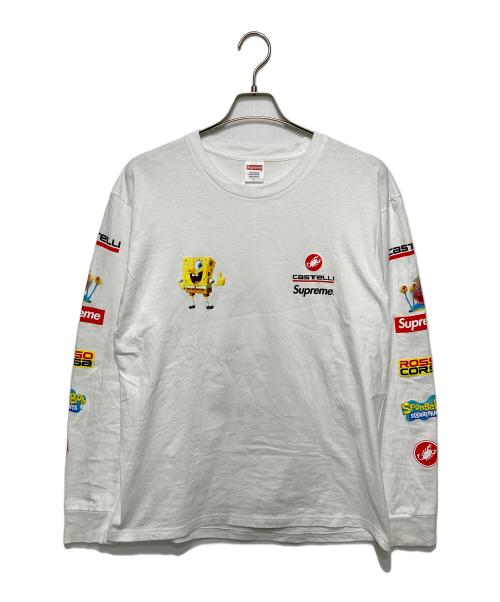 SUPREME（シュプリーム）Supreme (シュプリーム) Castelli (カステリ) SpongeBob Castelli Racing L/S Te ホワイト サイズ:Lの古着・服飾アイテム