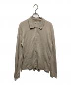 SALON adam et rope'サロンアダムエロペ）の古着「オーガニックコットンスムースポロカーディガン」｜ベージュ