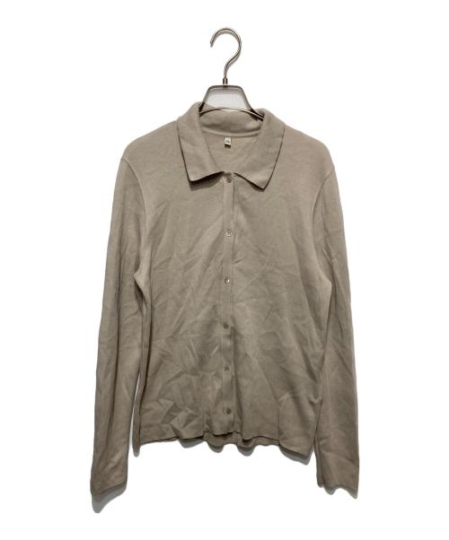 SALON adam et rope'（サロンアダムエロペ）SALON adam et rope' (サロンアダムエロペ) オーガニックコットンスムースポロカーディガン ベージュ サイズ:freeの古着・服飾アイテム