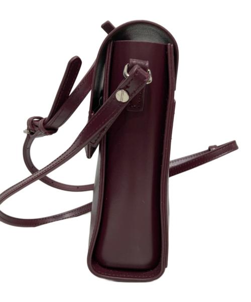 YAHKI（ヤーキ）YAHKI (ヤーキ) スクエアミニレザーショルダーバッグ ボルドーの古着・服飾アイテム