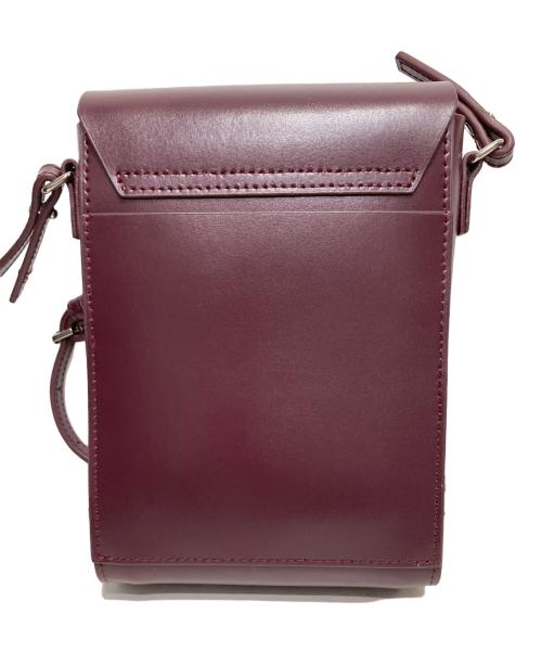 YAHKI（ヤーキ）YAHKI (ヤーキ) スクエアミニレザーショルダーバッグ ボルドーの古着・服飾アイテム