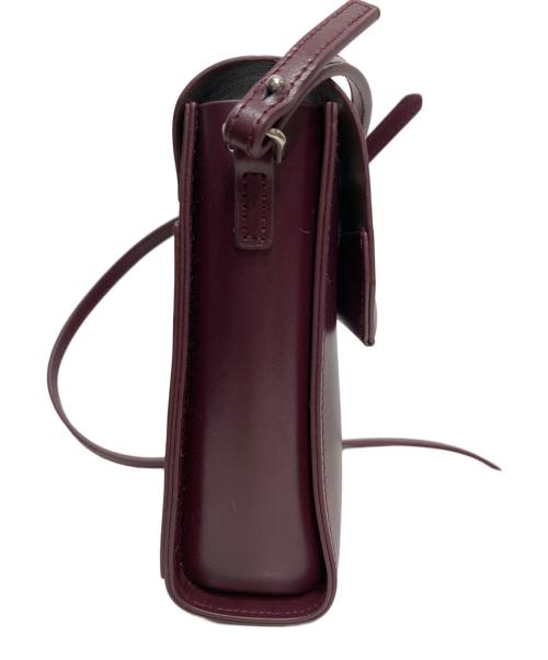 YAHKI（ヤーキ）YAHKI (ヤーキ) スクエアミニレザーショルダーバッグ ボルドーの古着・服飾アイテム