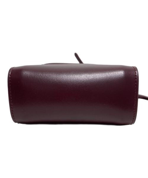 YAHKI（ヤーキ）YAHKI (ヤーキ) スクエアミニレザーショルダーバッグ ボルドーの古着・服飾アイテム