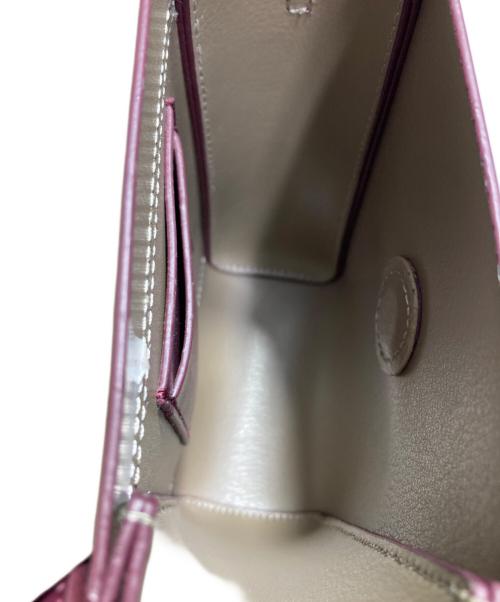 YAHKI（ヤーキ）YAHKI (ヤーキ) スクエアミニレザーショルダーバッグ ボルドーの古着・服飾アイテム