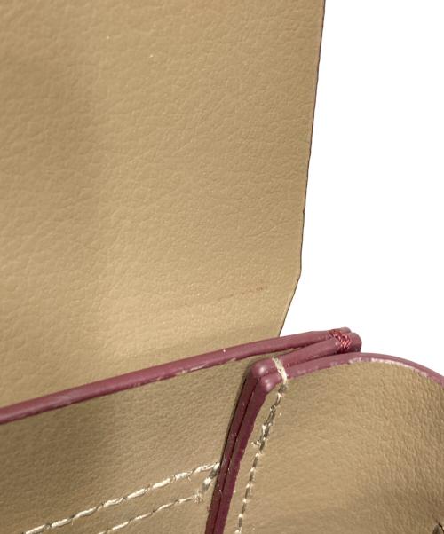 YAHKI（ヤーキ）YAHKI (ヤーキ) スクエアミニレザーショルダーバッグ ボルドーの古着・服飾アイテム