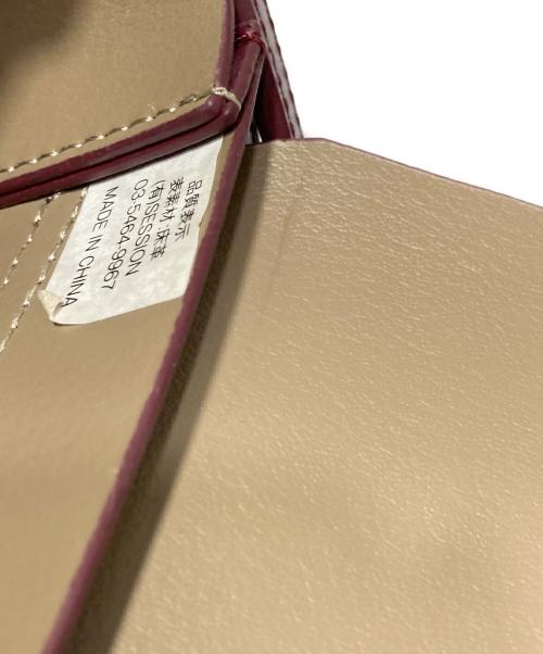 YAHKI（ヤーキ）YAHKI (ヤーキ) スクエアミニレザーショルダーバッグ ボルドーの古着・服飾アイテム