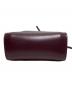 中古・古着 YAHKI (ヤーキ) スクエアミニレザーショルダーバッグ ボルドー：6000円