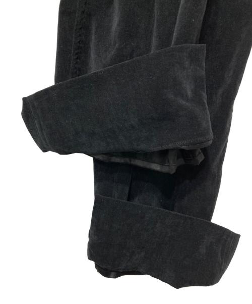YORI（ヨリ）yori (ヨリ) ベルベットサロペット ブラック サイズ:34の古着・服飾アイテム