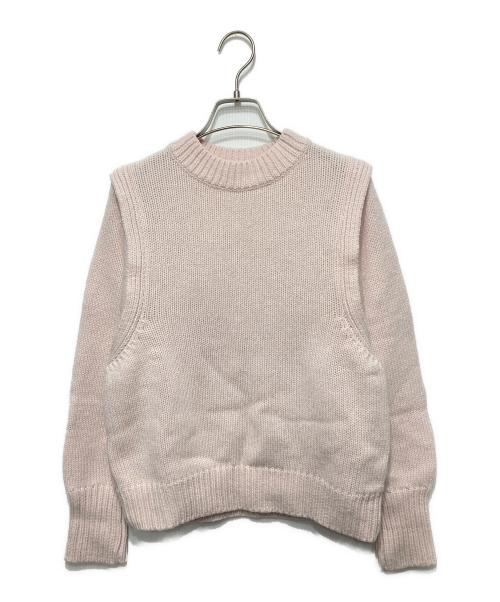 GALERIE VIE（ギャルリーヴィー）GALERIE VIE (ギャルリーヴィー) ファインウール レイヤードプルオーバー ライトピンク サイズ:Fの古着・服飾アイテム