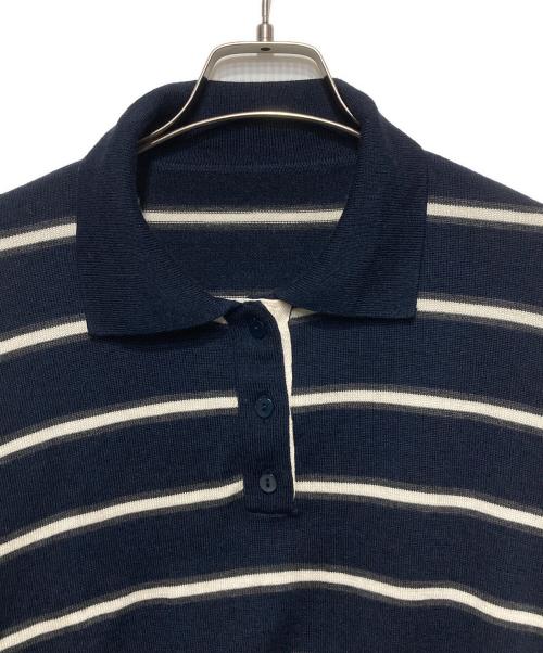 Gypsohila（ジプソフィア）Gypsohila (ジプソフィア) Knit Polo/ニットポロ/ポロシャツ ネイビー サイズ:Fの古着・服飾アイテム