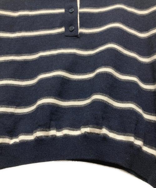 Gypsohila（ジプソフィア）Gypsohila (ジプソフィア) Knit Polo/ニットポロ/ポロシャツ ネイビー サイズ:Fの古着・服飾アイテム