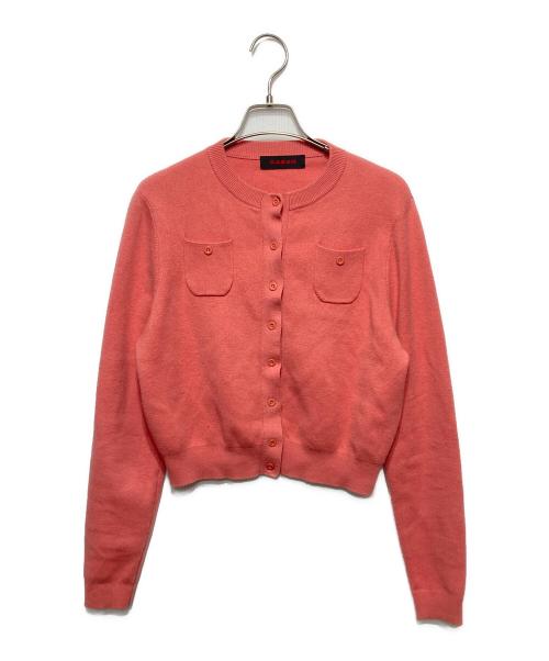 CABAN（キャバン）CABaN (キャバン) コットンカシミヤ クルーネックカーディガン ピンク サイズ:XSの古着・服飾アイテム