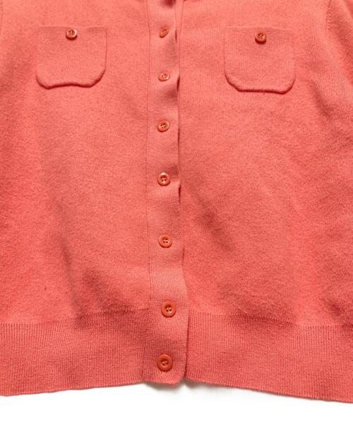 CABAN（キャバン）CABaN (キャバン) コットンカシミヤ クルーネックカーディガン ピンク サイズ:XSの古着・服飾アイテム