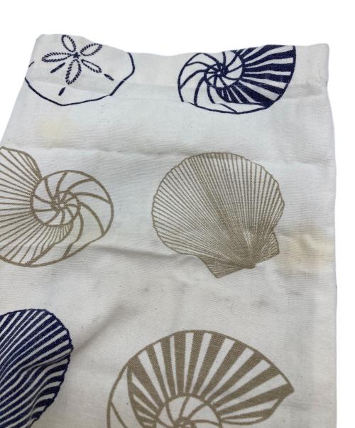 MICHIGAN RAG（ミシガンラグ）MICHIGAN RAG (ミシガンラグ) 総柄フーデッドジャケット ホワイト×ネイビー サイズ:Lの古着・服飾アイテム