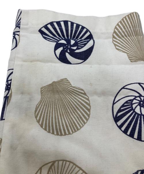 MICHIGAN RAG（ミシガンラグ）MICHIGAN RAG (ミシガンラグ) 総柄フーデッドジャケット ホワイト×ネイビー サイズ:Lの古着・服飾アイテム