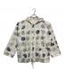 MICHIGAN RAG（ミシガンラグ）の古着「総柄フーデッドジャケット」｜ホワイト×ネイビー