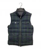 BURBERRY BLACK LABELバーバリーブラックレーベル）の古着「リバーシブルダウンベスト」｜ネイビー×カーキ