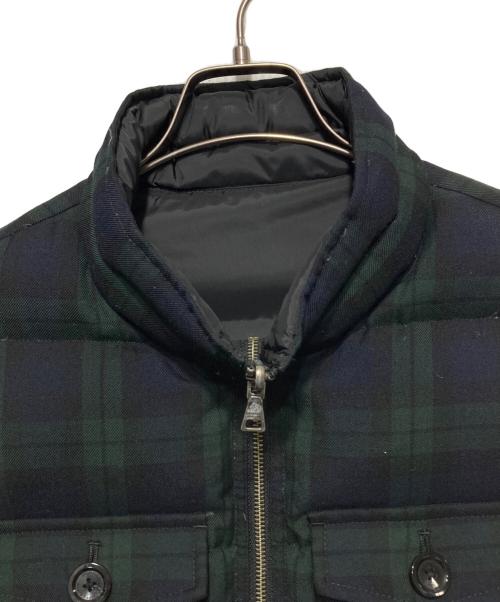 BURBERRY BLACK LABEL（バーバリーブラックレーベル）BURBERRY BLACK LABEL (バーバリーブラックレーベル) リバーシブルダウンベスト ネイビー×カーキ サイズ:Lの古着・服飾アイテム