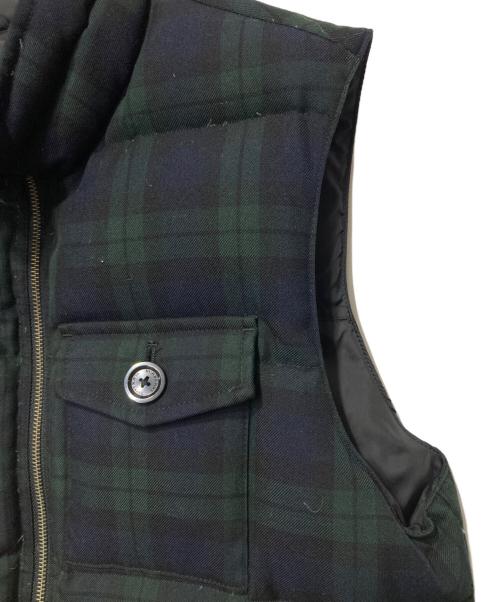 BURBERRY BLACK LABEL（バーバリーブラックレーベル）BURBERRY BLACK LABEL (バーバリーブラックレーベル) リバーシブルダウンベスト ネイビー×カーキ サイズ:Lの古着・服飾アイテム
