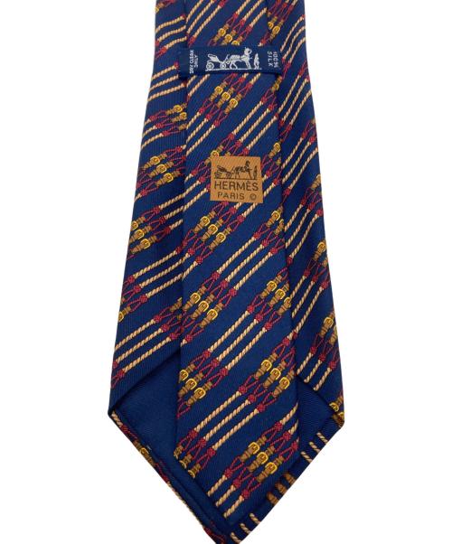 HERMES（エルメス）HERMES (エルメス) シルクネクタイ ネイビー サイズ:なしの古着・服飾アイテム