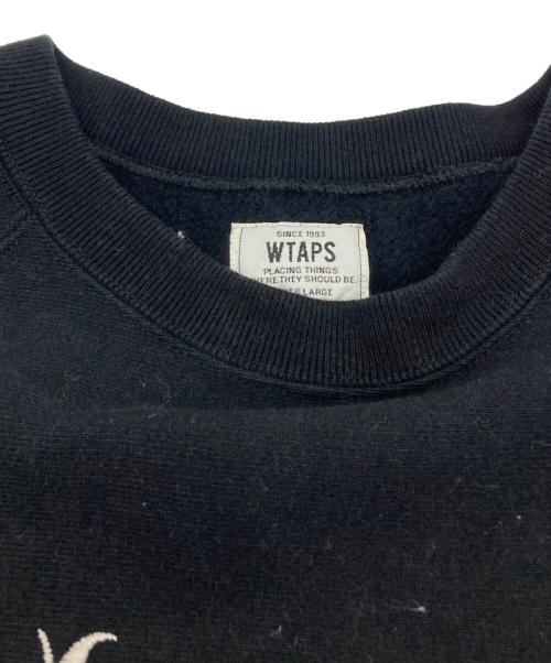 WTAPS（ダブルタップス）WTAPS (ダブルタップス) クルーネックスウェット ブラック サイズ:Lの古着・服飾アイテム