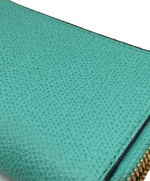 Valextra（ヴァレクストラ）Valextra (ヴァレクストラ) ジップキーホルダー ターコイズの古着・服飾アイテム