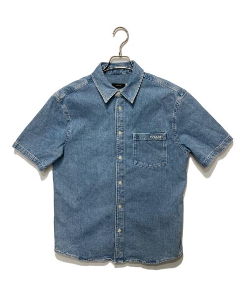 COACH（コーチ）COACH (コーチ) ショート スリーブ デニム シャツ インディゴ サイズ:Sの古着・服飾アイテム