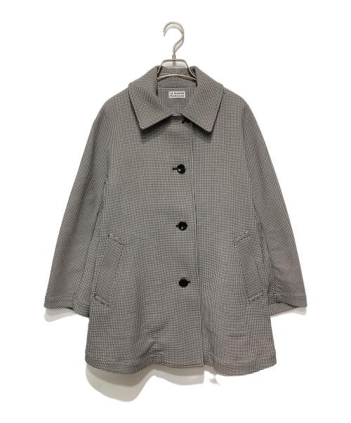 LA MARINE FRANCAISE（マリンフランセーズ）LA MARINE FRANCAISE (マリンフランセーズ) リバーチェックステンカラーコート グレー サイズ:Fの古着・服飾アイテム