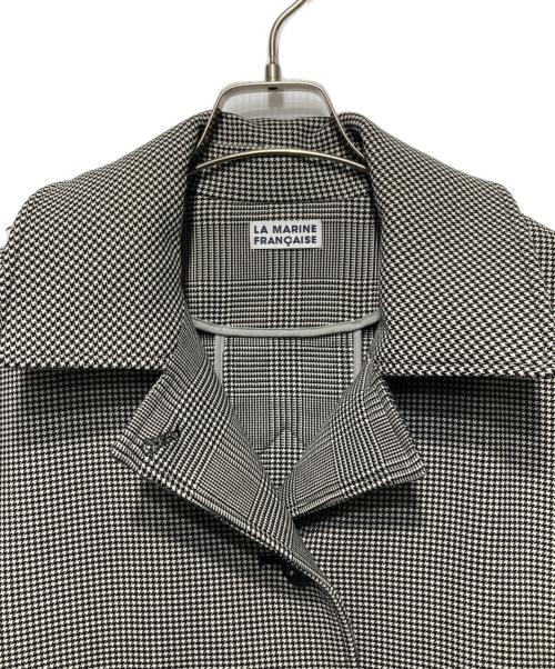 LA MARINE FRANCAISE（マリンフランセーズ）LA MARINE FRANCAISE (マリンフランセーズ) リバーチェックステンカラーコート グレー サイズ:Fの古着・服飾アイテム