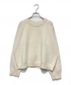 DEUXIEME CLASSEドゥーズィエム クラス）の古着「ミドルゲージ クルーネックプルオーバー」｜ベージュ