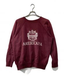 Americana（アメリカーナ）の古着「裏起毛プリントスウェット」｜ブラウン
